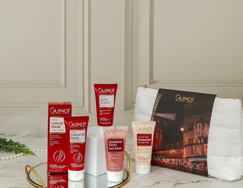 Guinot Moulin Rouge Beauty Gift Set - Includes 4 Products And Free Gift Bag Worth £70