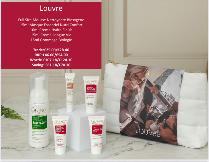 Guinot Louvre Beauty Gift Set - Includes 5 Products And Free Gift Bag Worth £107